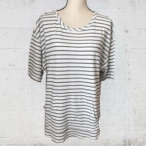 Koolaburra by Ugg French Terry Crinkle Pullover  Top Size XL Coastal Nautical